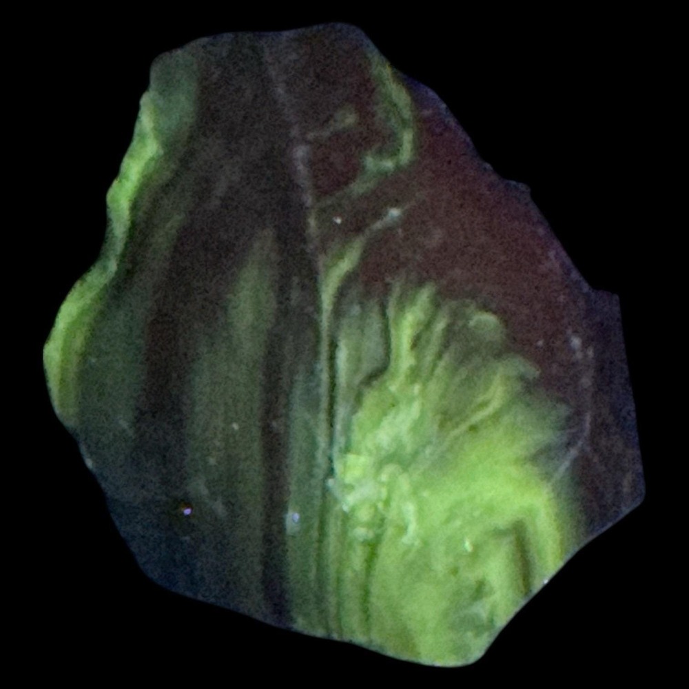 Amethyst Swirl Art Glass Cullet Glowing Manganese Slag Glass‎ #6GL14